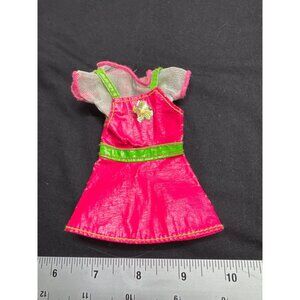 Mattel Sticker Craze Vintage 1997 Barbie Doll Dress Pink & Green Floral Mesh Tri